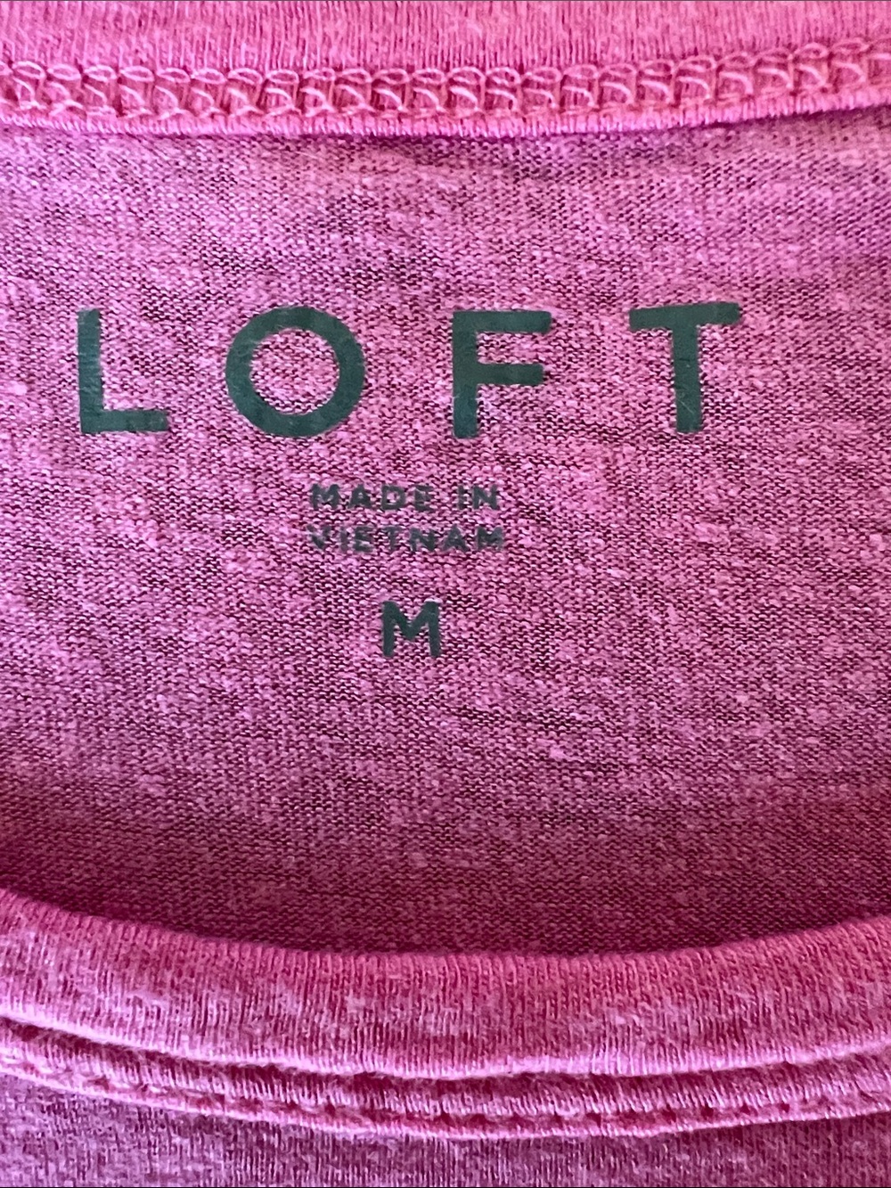LOFT Raspberry Pink Short Sleeve Tee - Picture 2 of 5